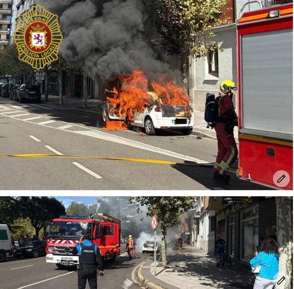 VEHICULO INCENDIADO EN LEON